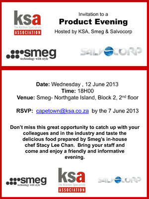 Join KSA CT at their first product evening for 2013